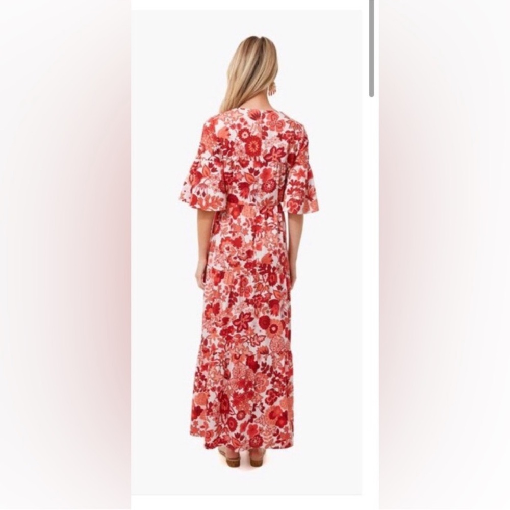 Tuckernuck Red and White Tiered Maxi Sundress - Picture 2 of 13
